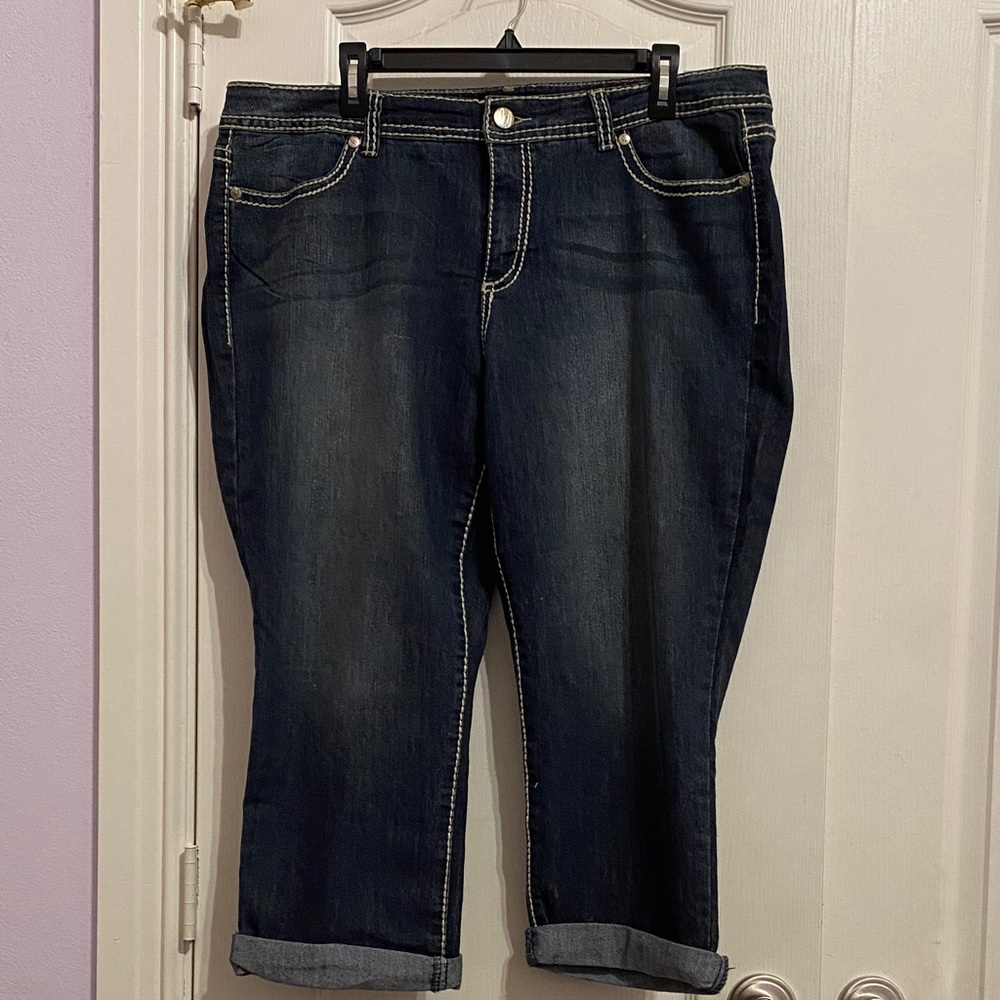 Nine West Dark Blue Straight Leg Jeans Size 16